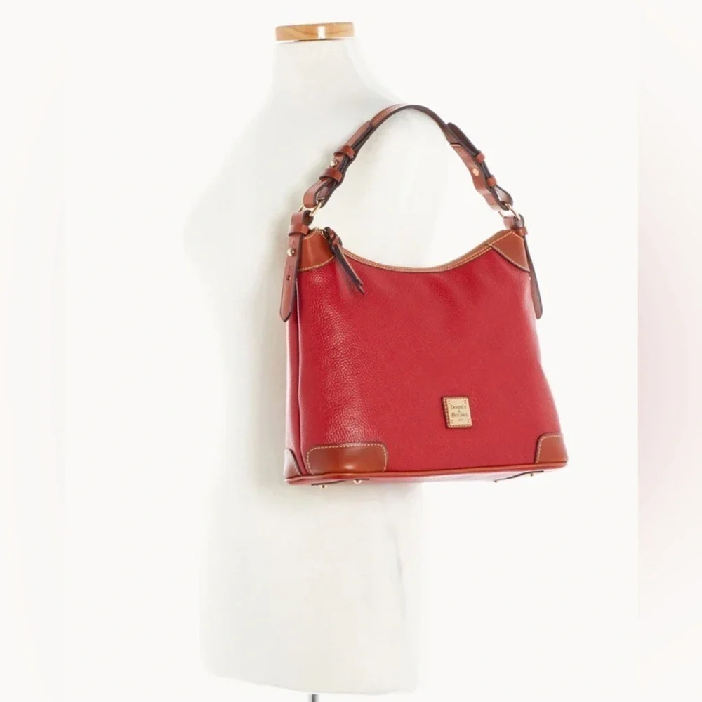 Dooney & Bourke Pebble Grain Hobo Shoulder Bag in Red trending